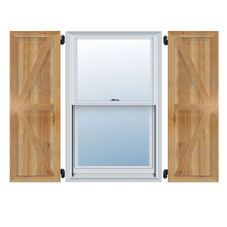 Framed Board-n-Batten Shutters W/Z-Bar, Rough Sawn Western Red Cedar, 16 1/8W X 34H